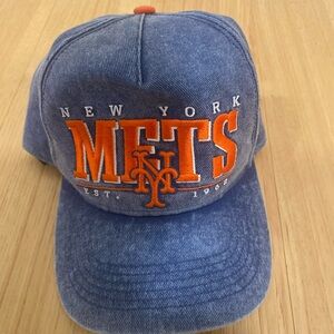 New York Mets Blue and Orange denim Cap